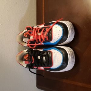 Nike Air Force 1s shadow stars black bright Crimson, Size 7 women's